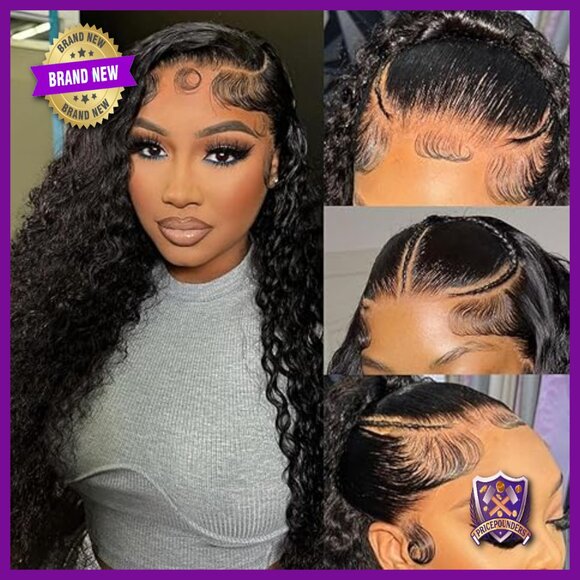 20 Inch Deep Wave Lace Front Wig, 220% Density Human Hair, Pre Plucked main image 5